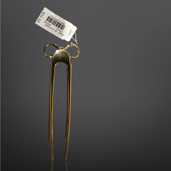 J.Crew Gold Bow french hair pin - Picture 4 of 5
